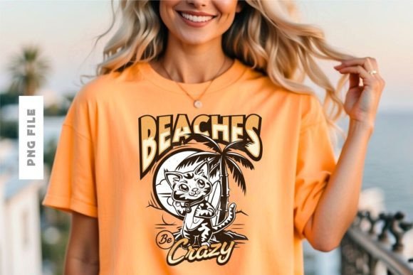 Beaches Be Crazy T-shirt Design: A Creative Asset