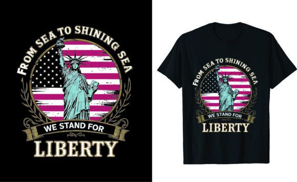 From Sea to Shining Sea: A Patriotic T-Shirt Design for Celebrations