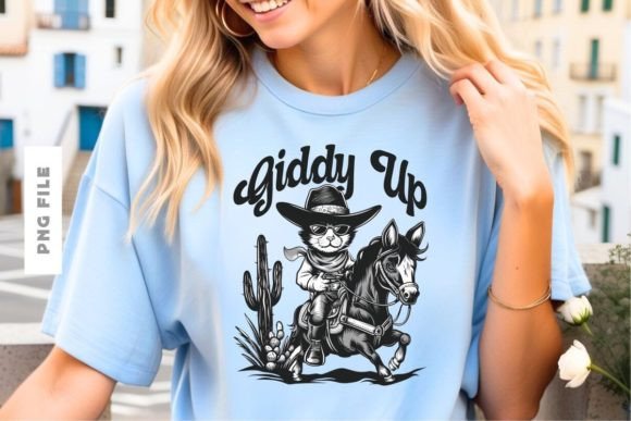 Giddy Up T-shirt Design: A Modern Graphic Asset
