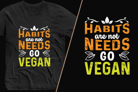 Go Vegan Trendy T-Shirt Design: A Visual Communication Asset