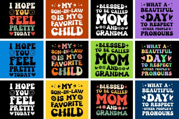 Groovy T-Shirt Design Bundle: Elevate Your Visual Branding