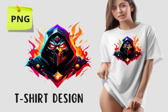 Ninja T-shirt Design Clipart: High-Quality Vector Graphics