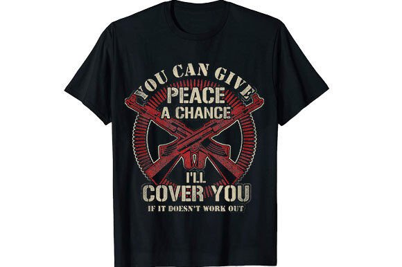 Peace a Chance Military T-shirt Design: A Visual Asset