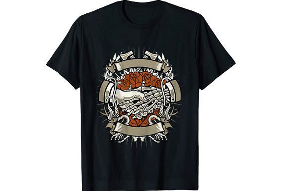 Rose Axe Graphic T-Shirt Design: A Bold Visual Asset