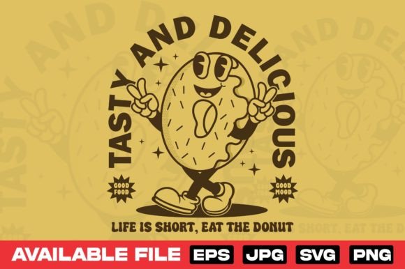 Sweet Street Style: The Donut Character Cartoon T-Shirt Design
