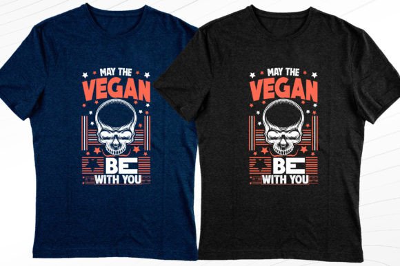 Vegan Force Modern T-Shirt Design: A Graphic Design Asset